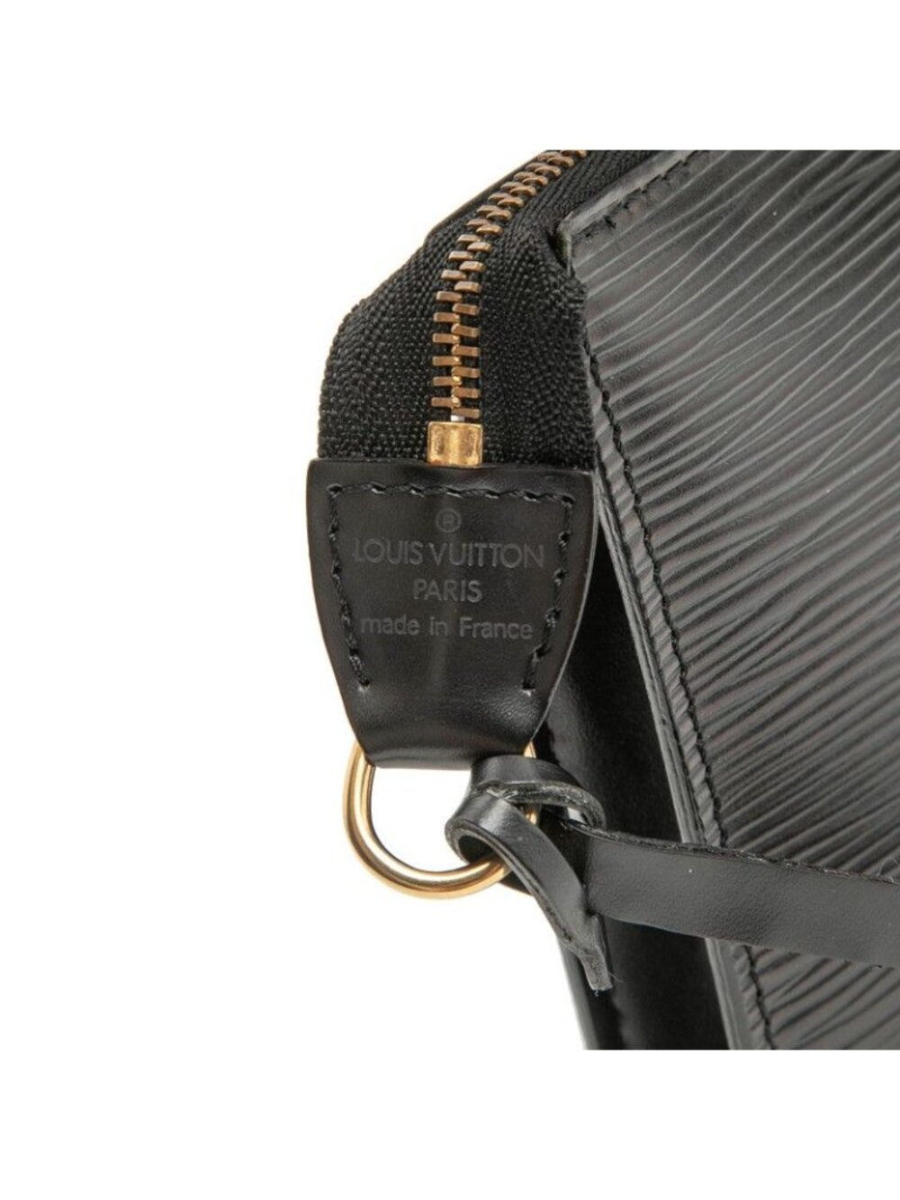 Louis Vuitton Epi Pochette Handbag Pouch Noir Black Leather - Picture 5 of 6